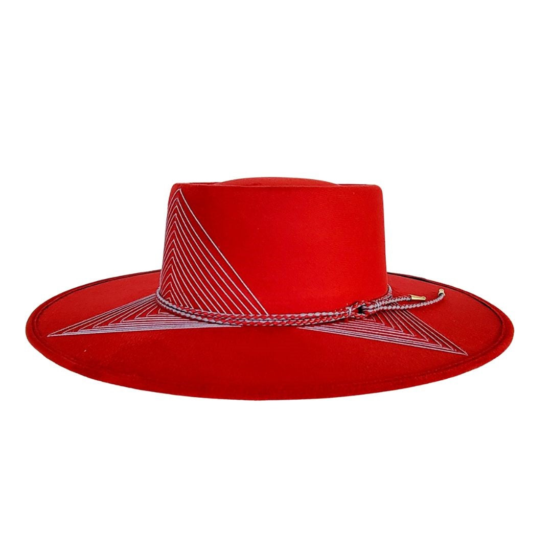Olia Telescope Crown Hat - Red