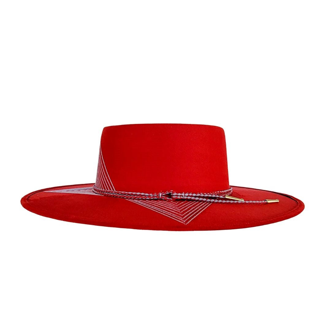 Olia Telescope Crown Hat - Red