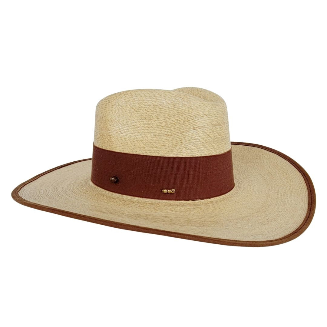 Portia Straw Western Crown Hat