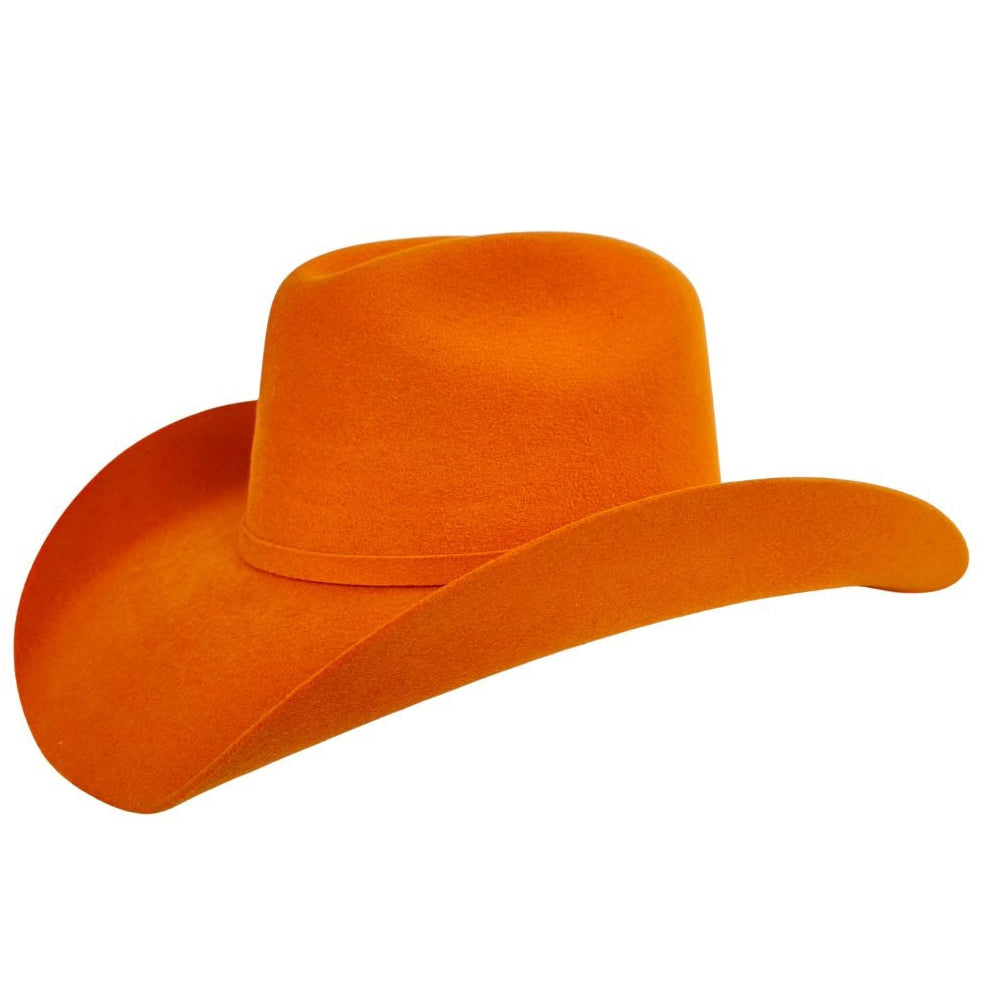 Preston Western Cowboy Crown Hat - Orange