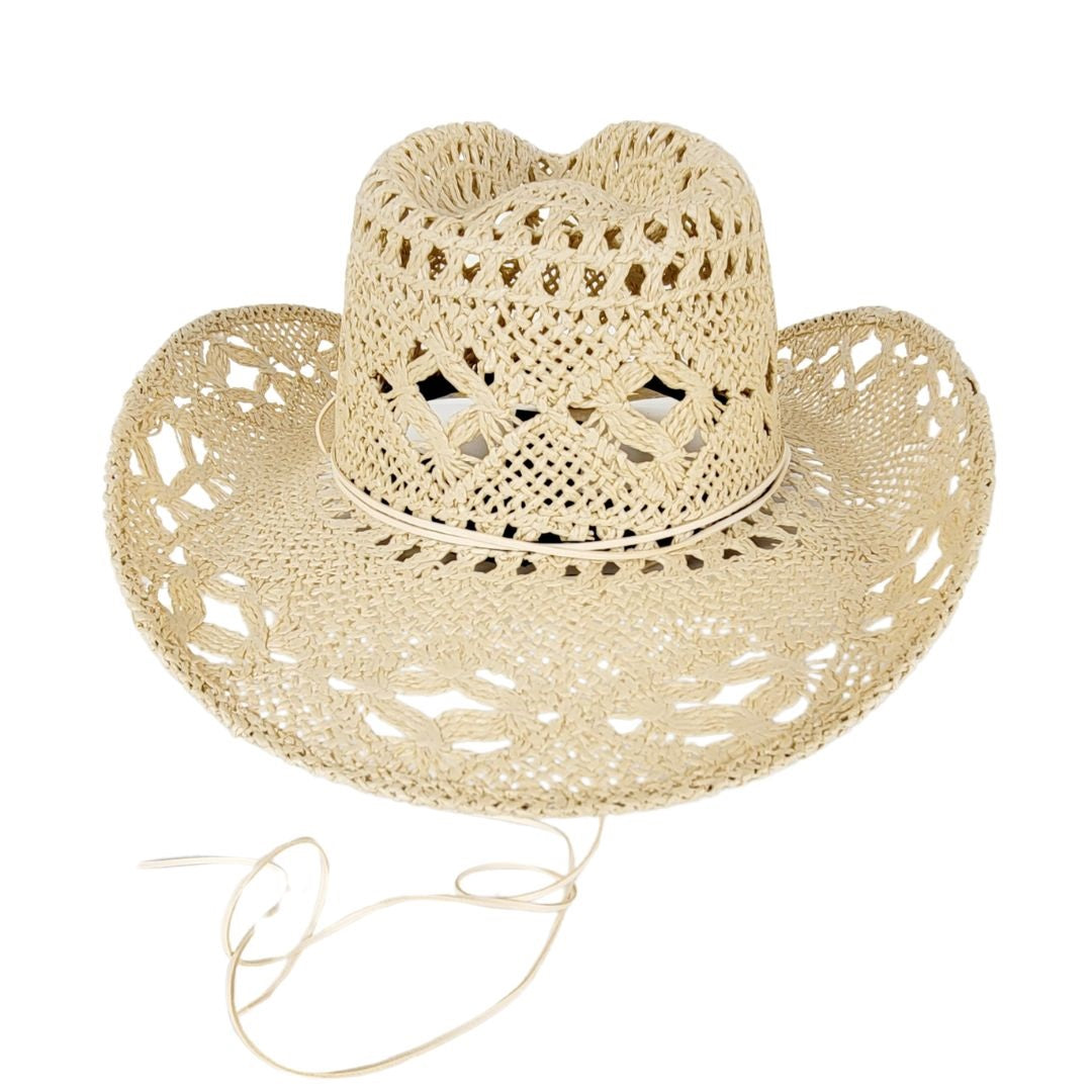 Randi Vented Straw Western Hat