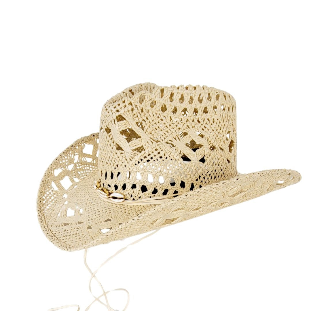 Randi Vented Straw Western Hat
