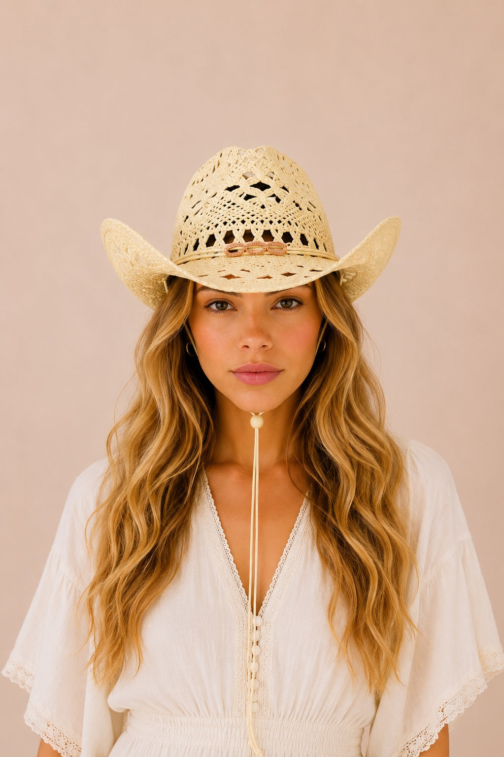 Randi Vented Straw Western Hat