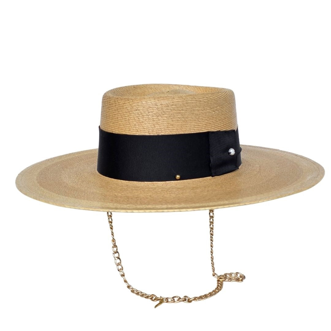 Reiko Straw Telescope Crown Hat
