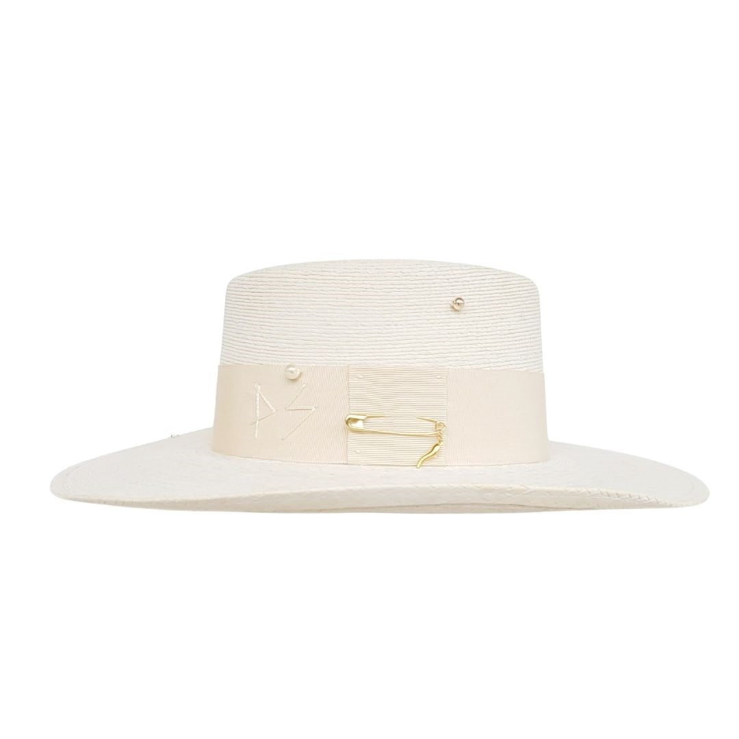 Revna Straw Telescope Crown Hat