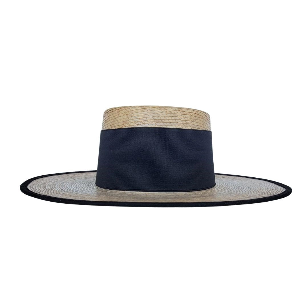 Roshan Straw Boater Crown Hat