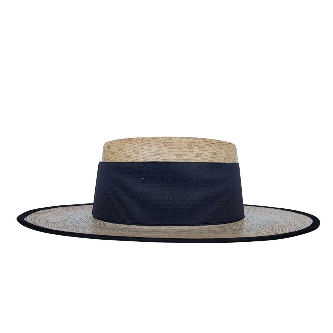 Roshan Straw Boater Crown Hat