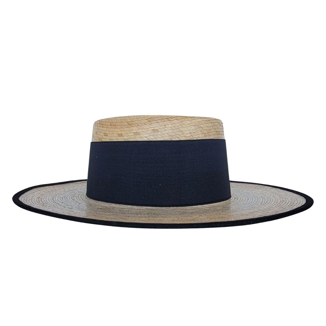 Roshan Straw Boater Crown Hat