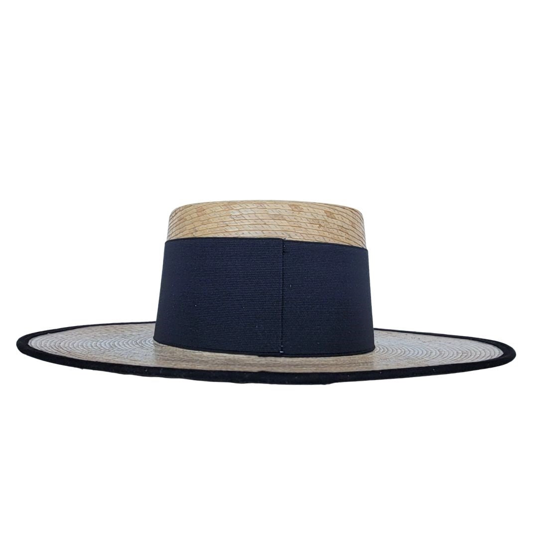 Roshan Straw Boater Crown Hat