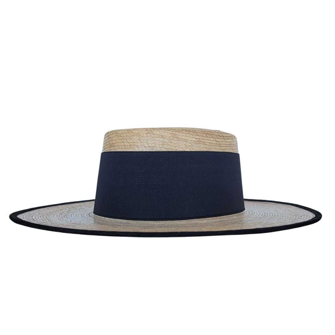 Roshan Straw Boater Crown Hat