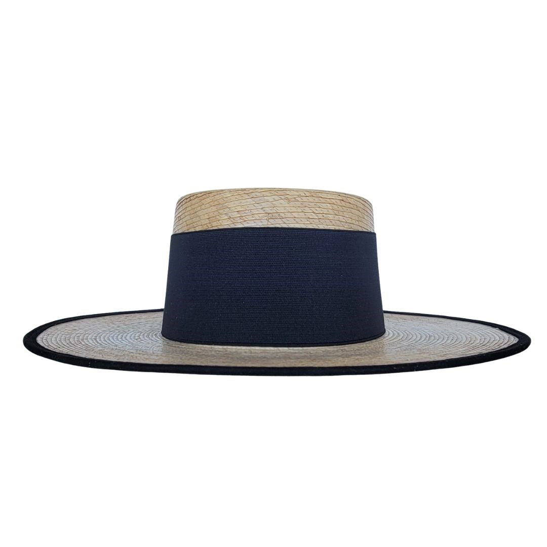 Roshan Straw Boater Crown Hat