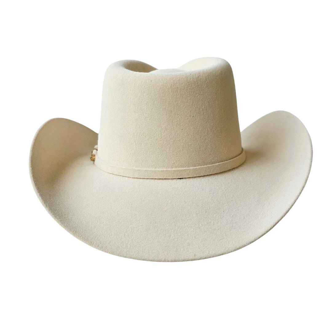 Scottie Western Trompo Crown Hat - Beige