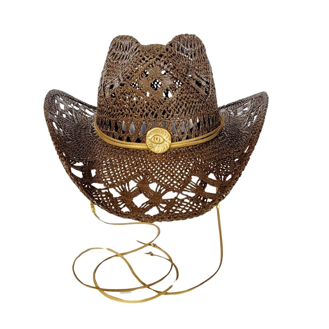 Shay Vented Straw Western Hat