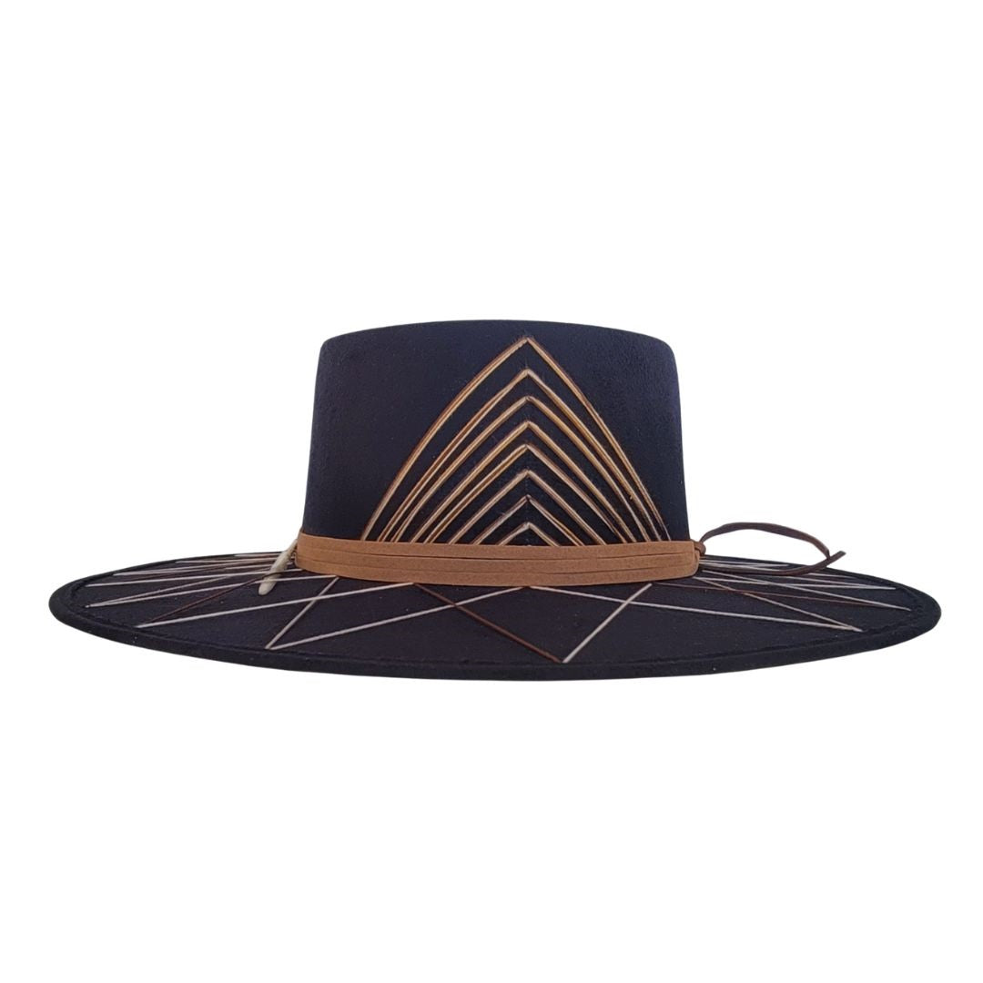 Marcelo Telescope Crown Hat - Black