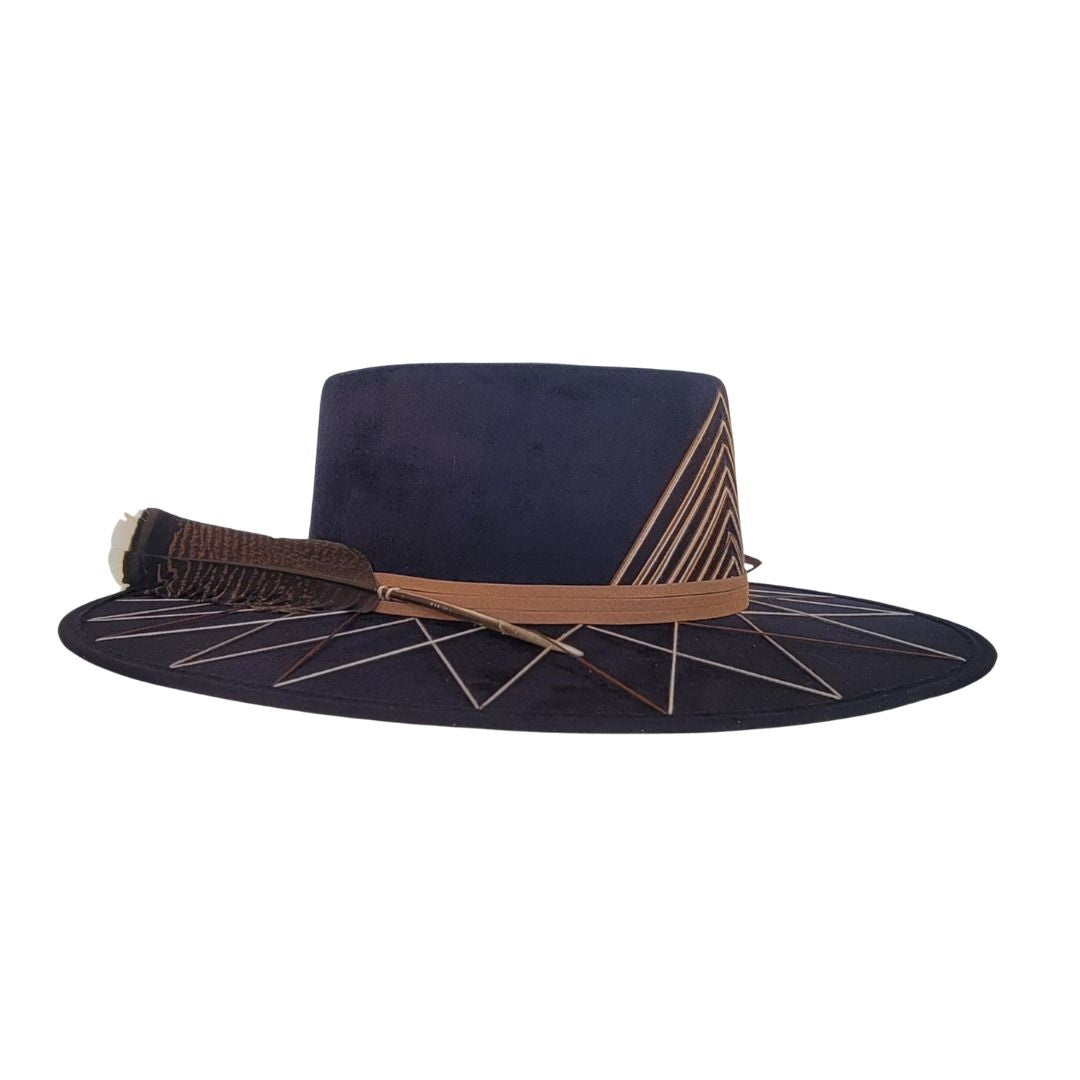 Marcelo Telescope Crown Hat - Black