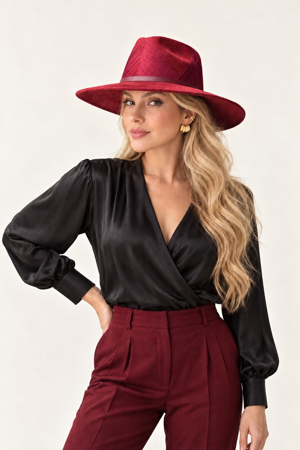 The Sloane Burgundy Hat
