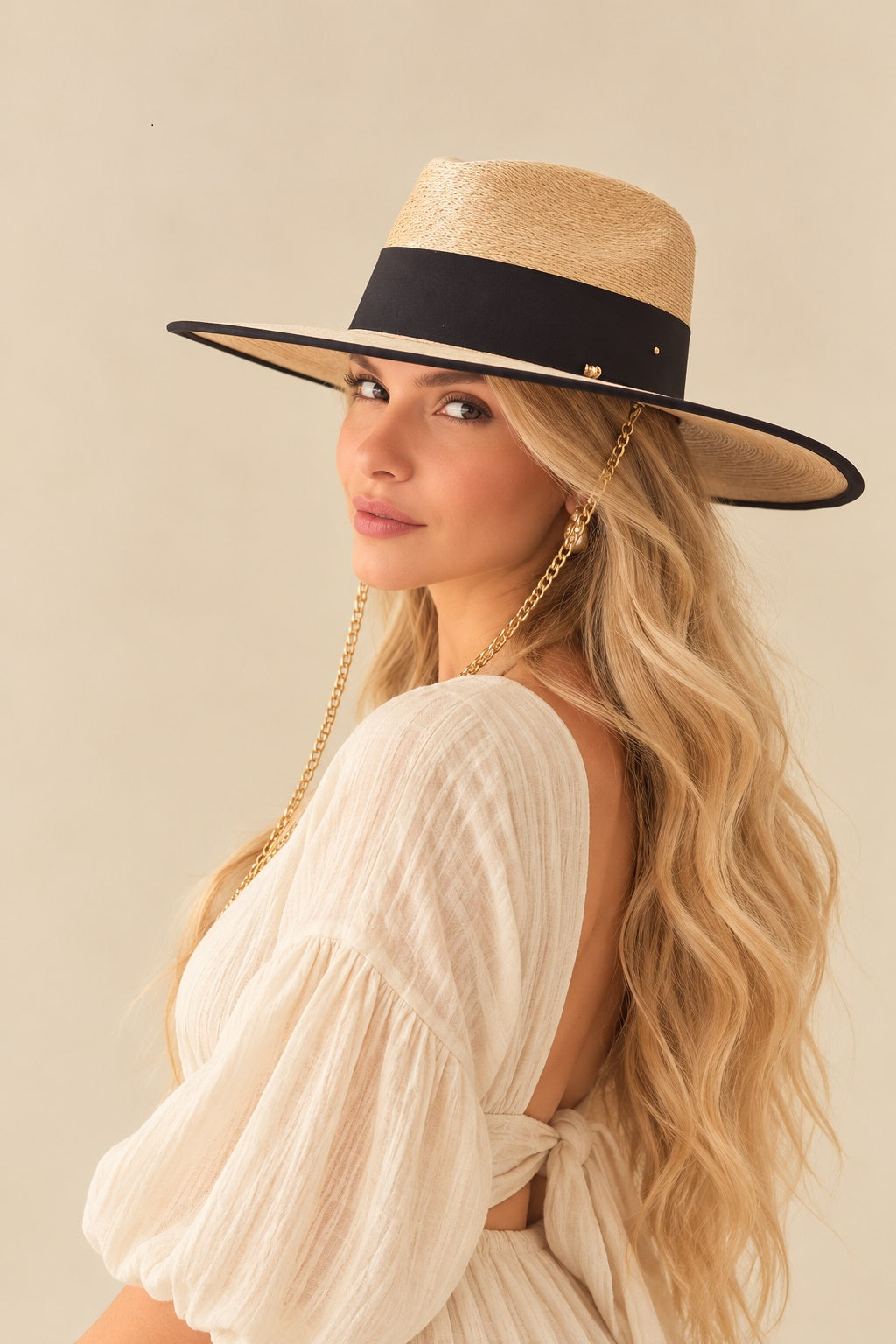 Valerian Straw Fedora Crown Hat