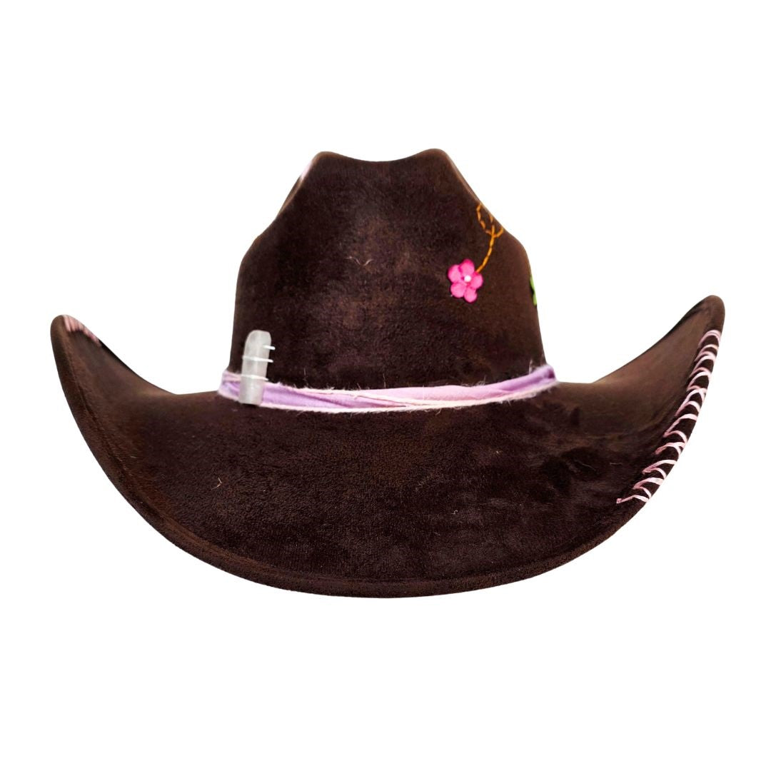 Veda Cowboy Crown Hat - Brown