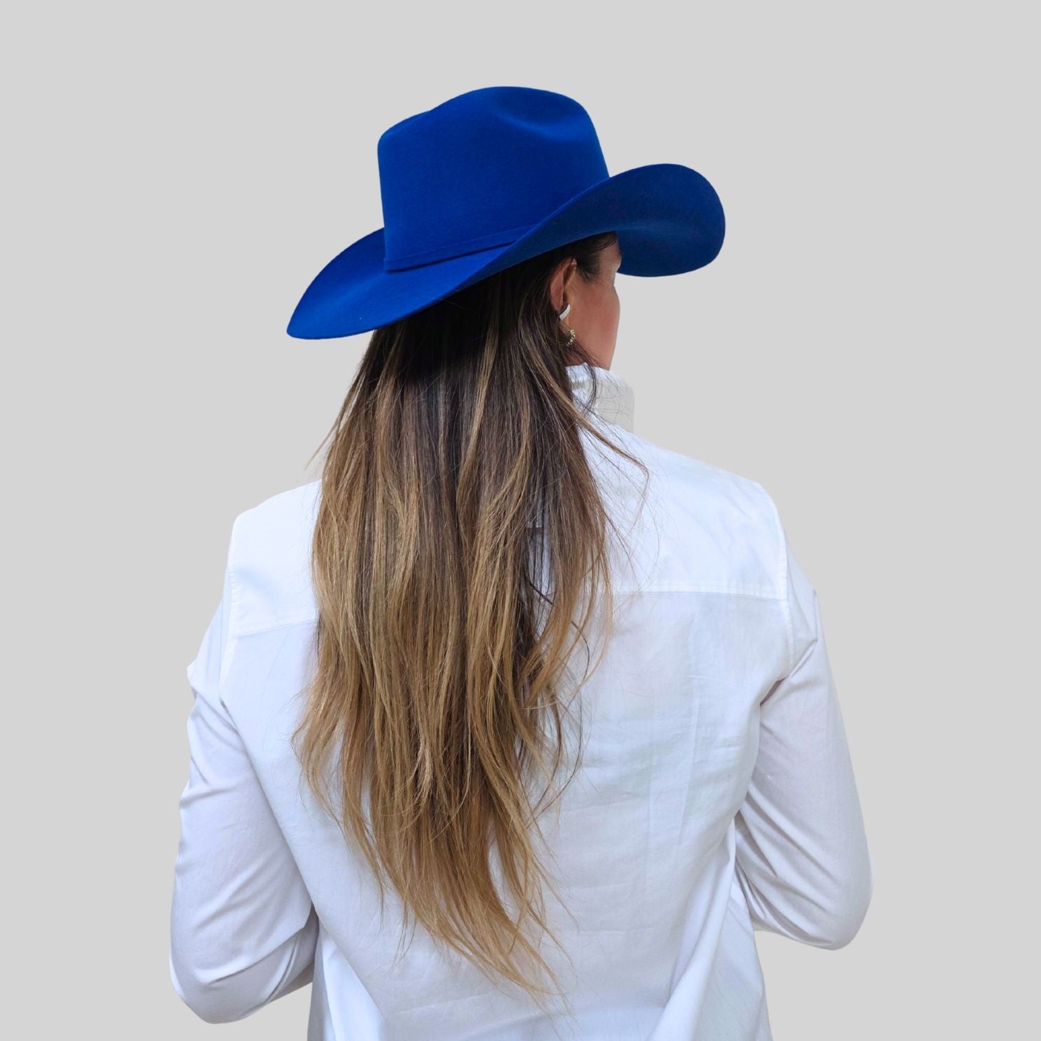 Zachary Western Cowboy Crown Hat - Royal Blue