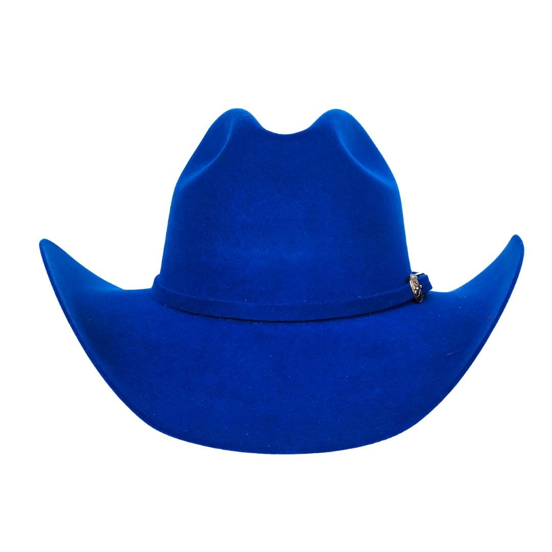 Zachary Western Cowboy Crown Hat - Royal Blue