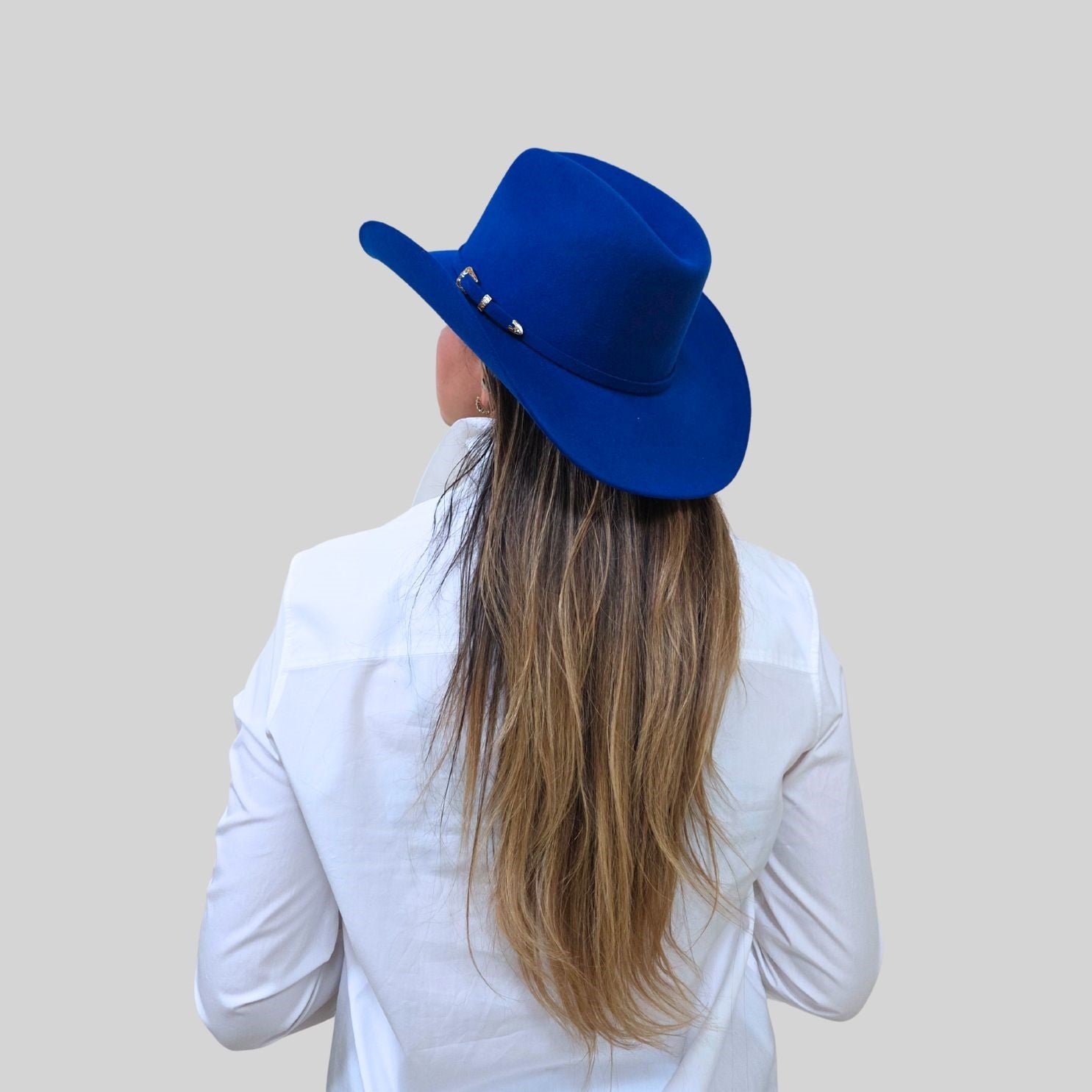 Zachary Western Cowboy Crown Hat - Royal Blue