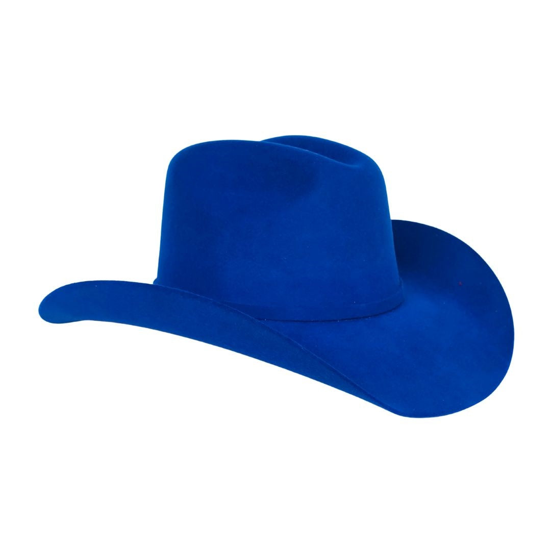 Zachary Western Cowboy Crown Hat - Royal Blue