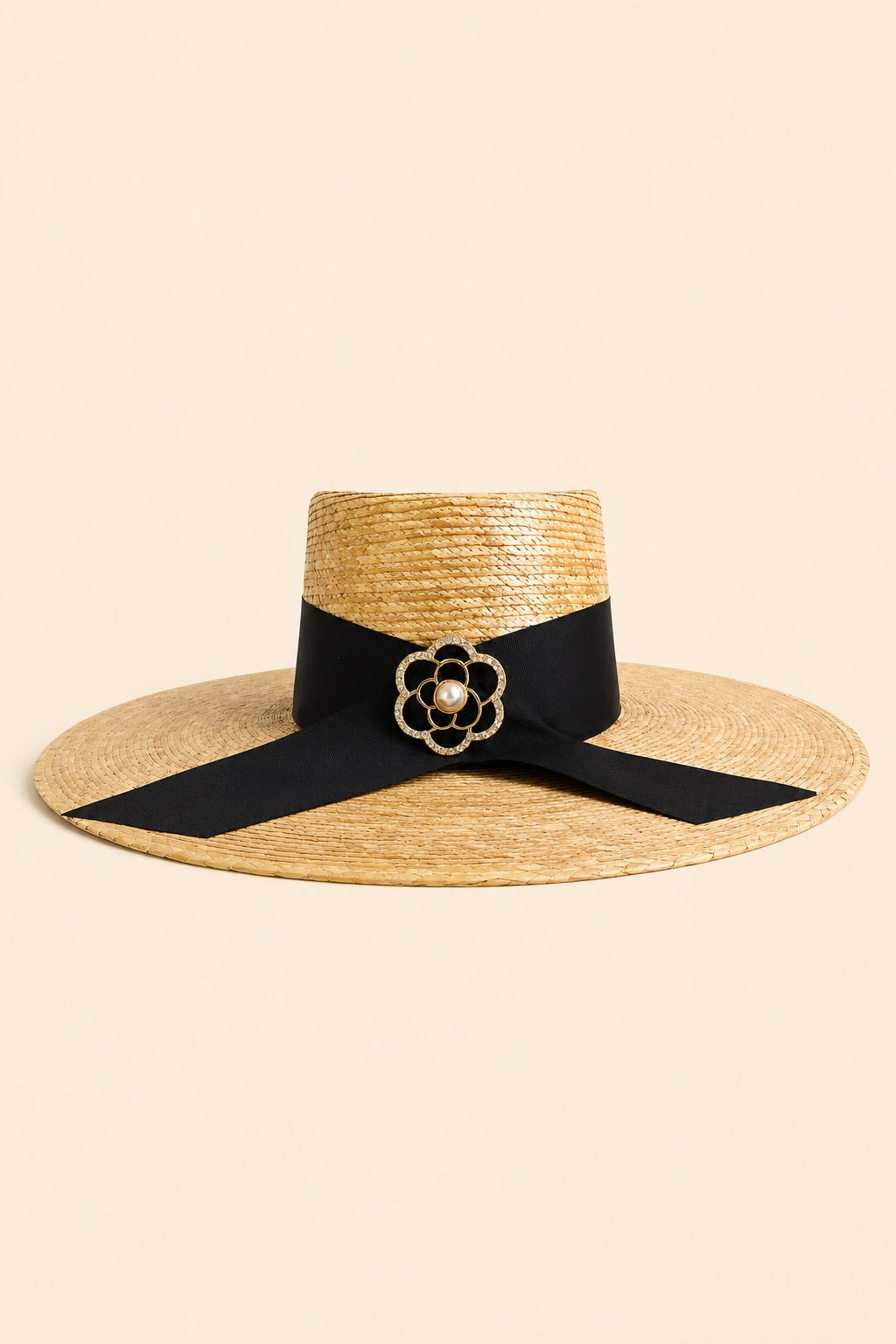 Amelia Straw Telescope Crown Hat