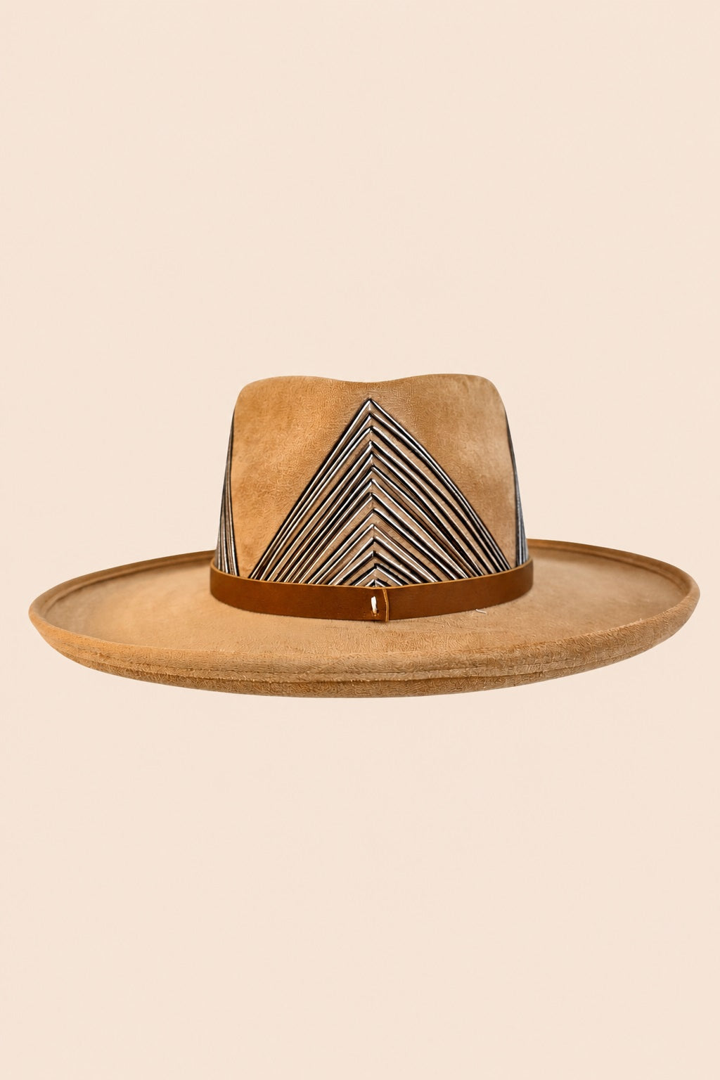 Ariela Diamond Crown Hat - Camel