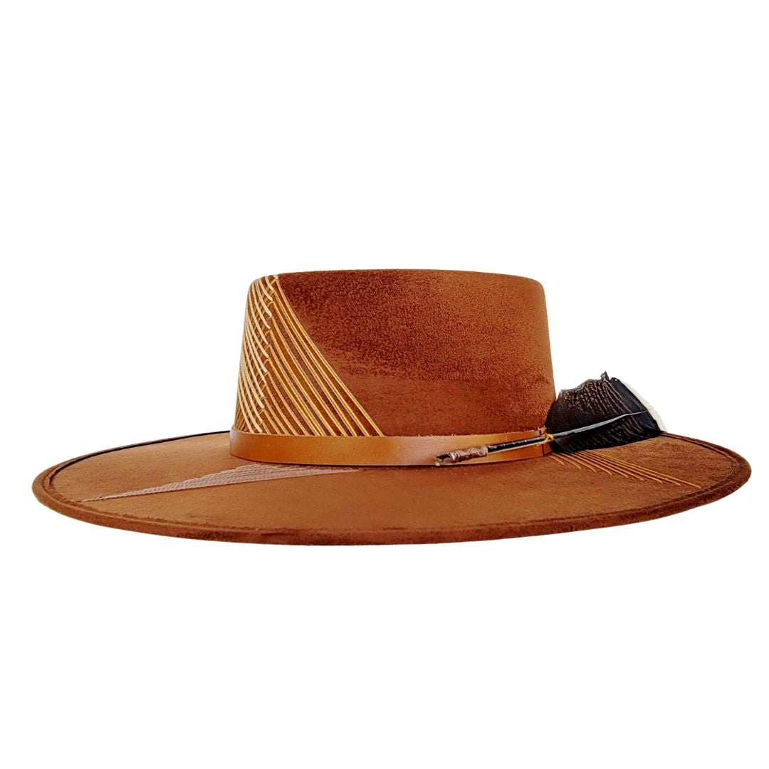 Giselle Telescope Crown Hat - Tobacco