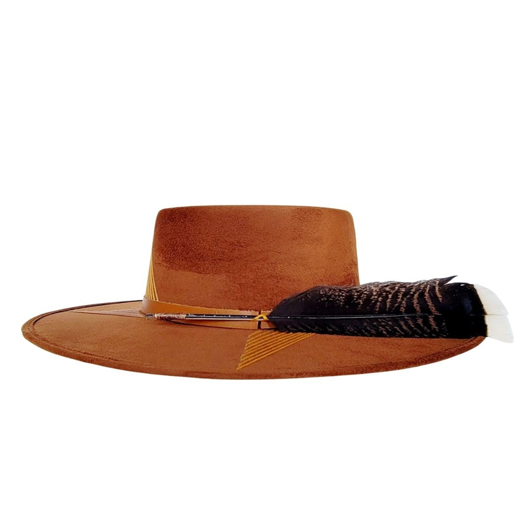 Giselle Telescope Crown Hat - Tobacco