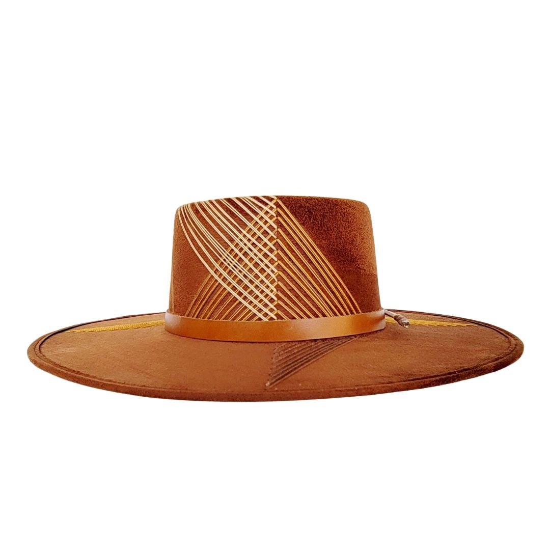 Giselle Telescope Crown Hat - Tobacco