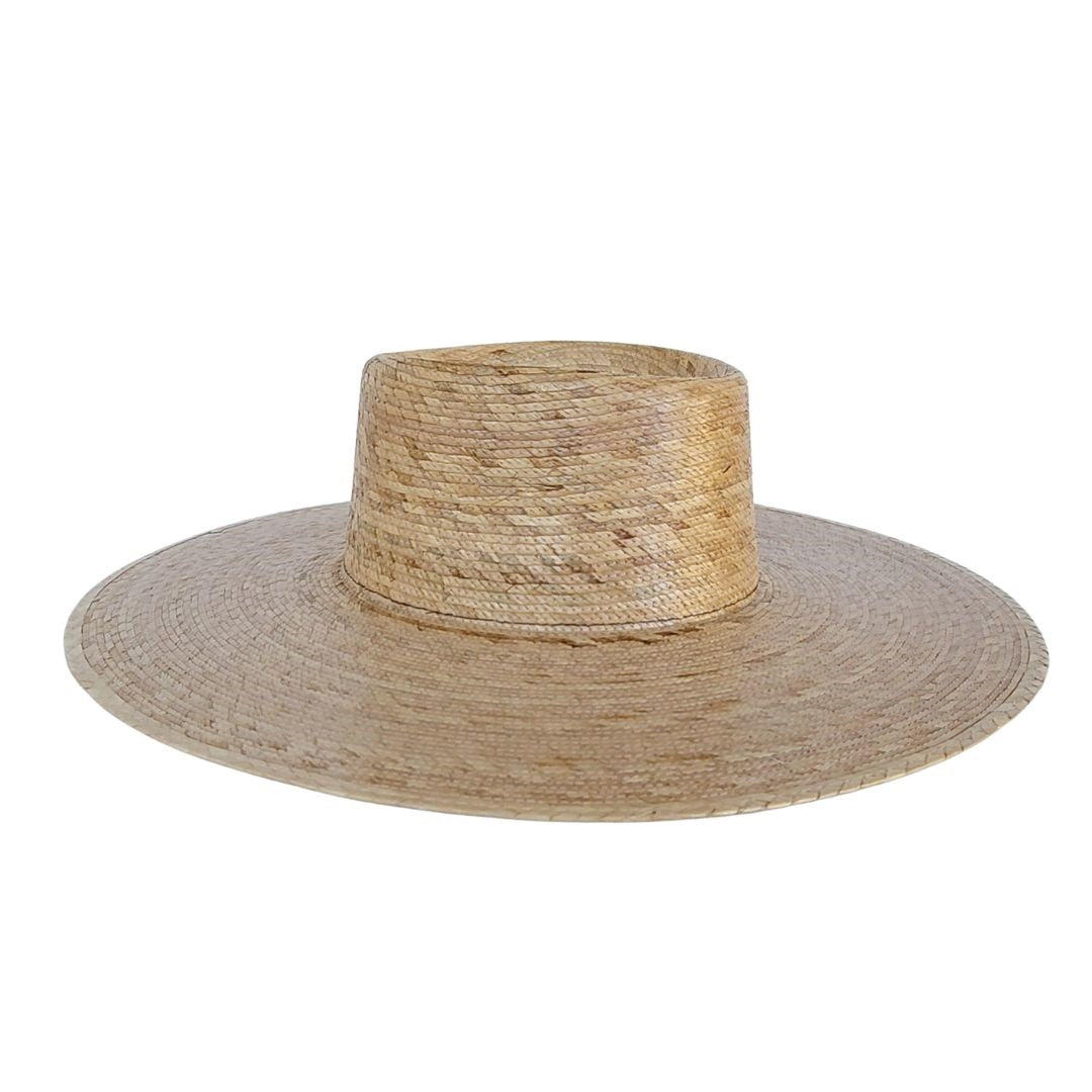 Grace Straw Telescope Crown Hat
