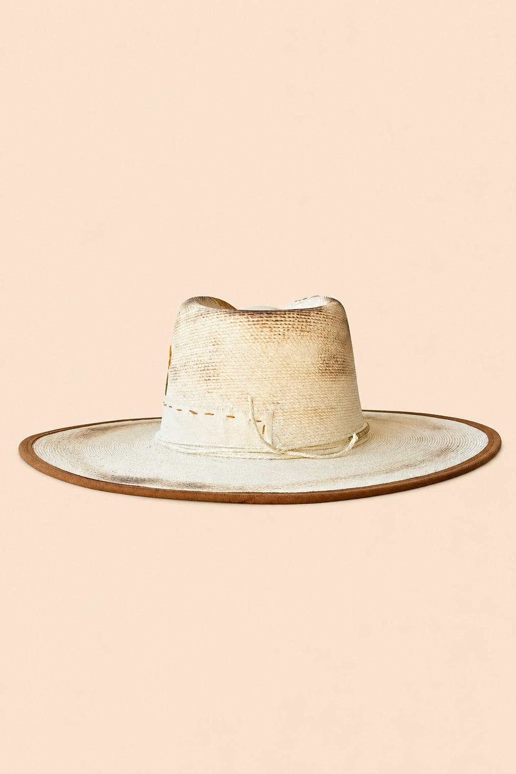 Ismini Straw Western Crown Hat