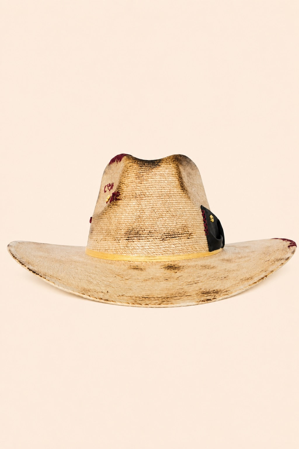 Lulu Straw Western Crown Hat
