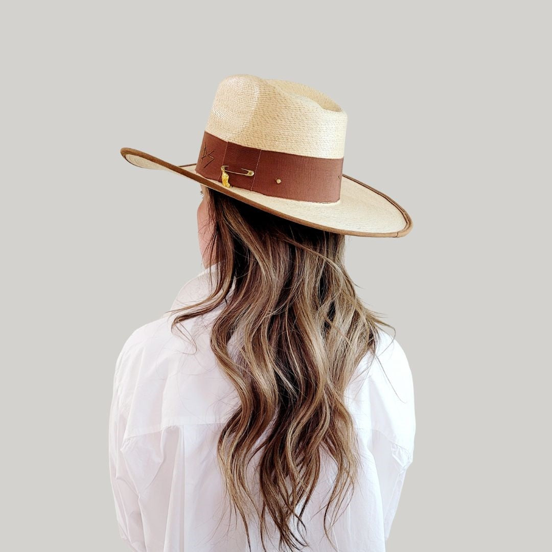Portia Straw Western Crown Hat