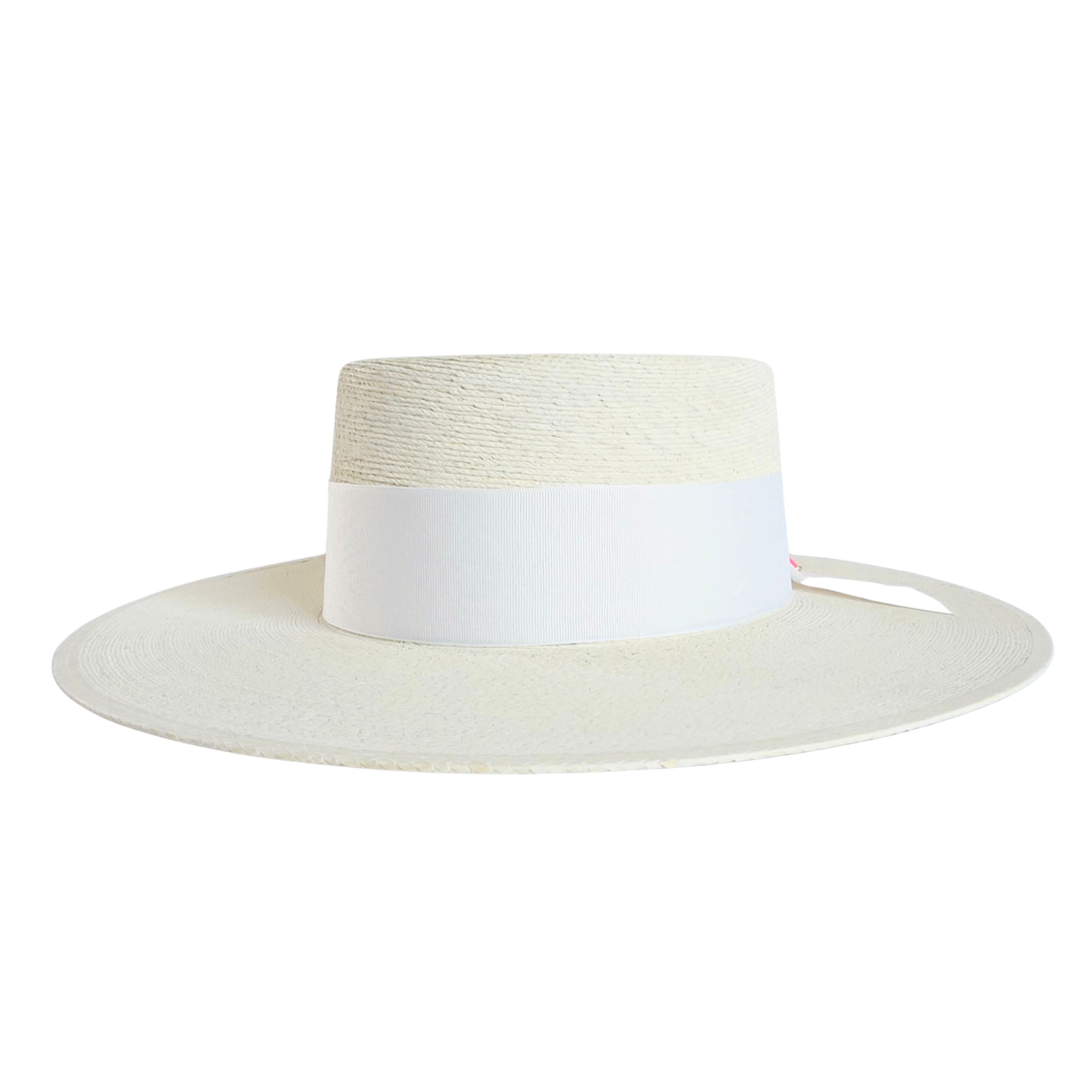 Maritza Straw Boater Crown Hat