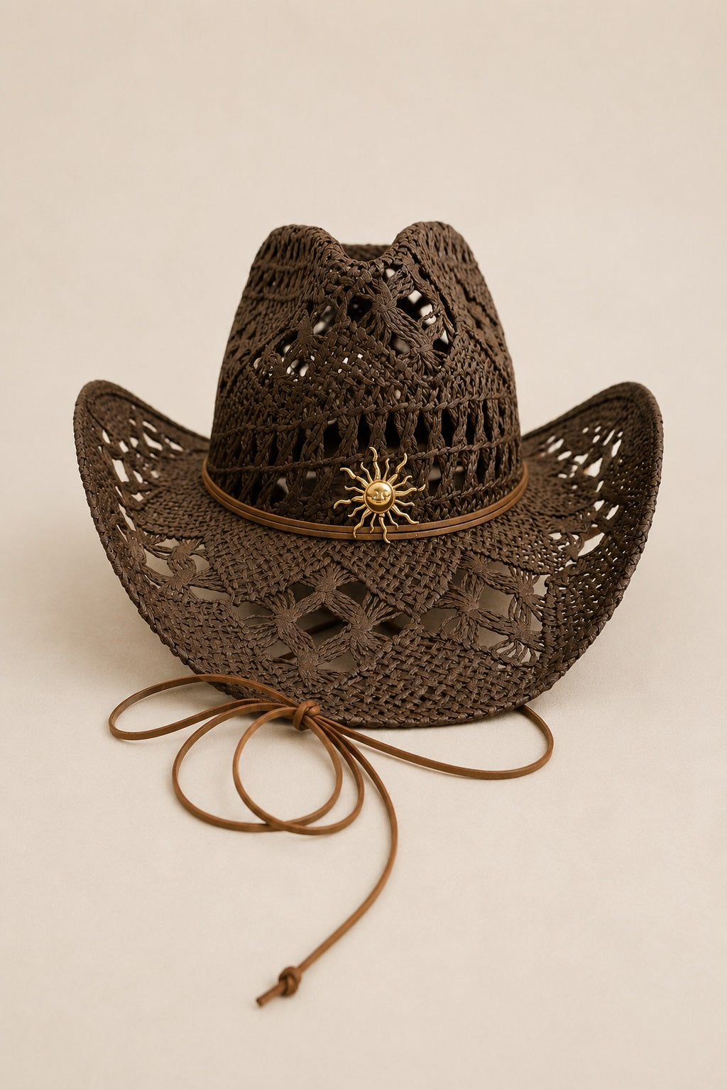 Shay Vented Straw Western Hat