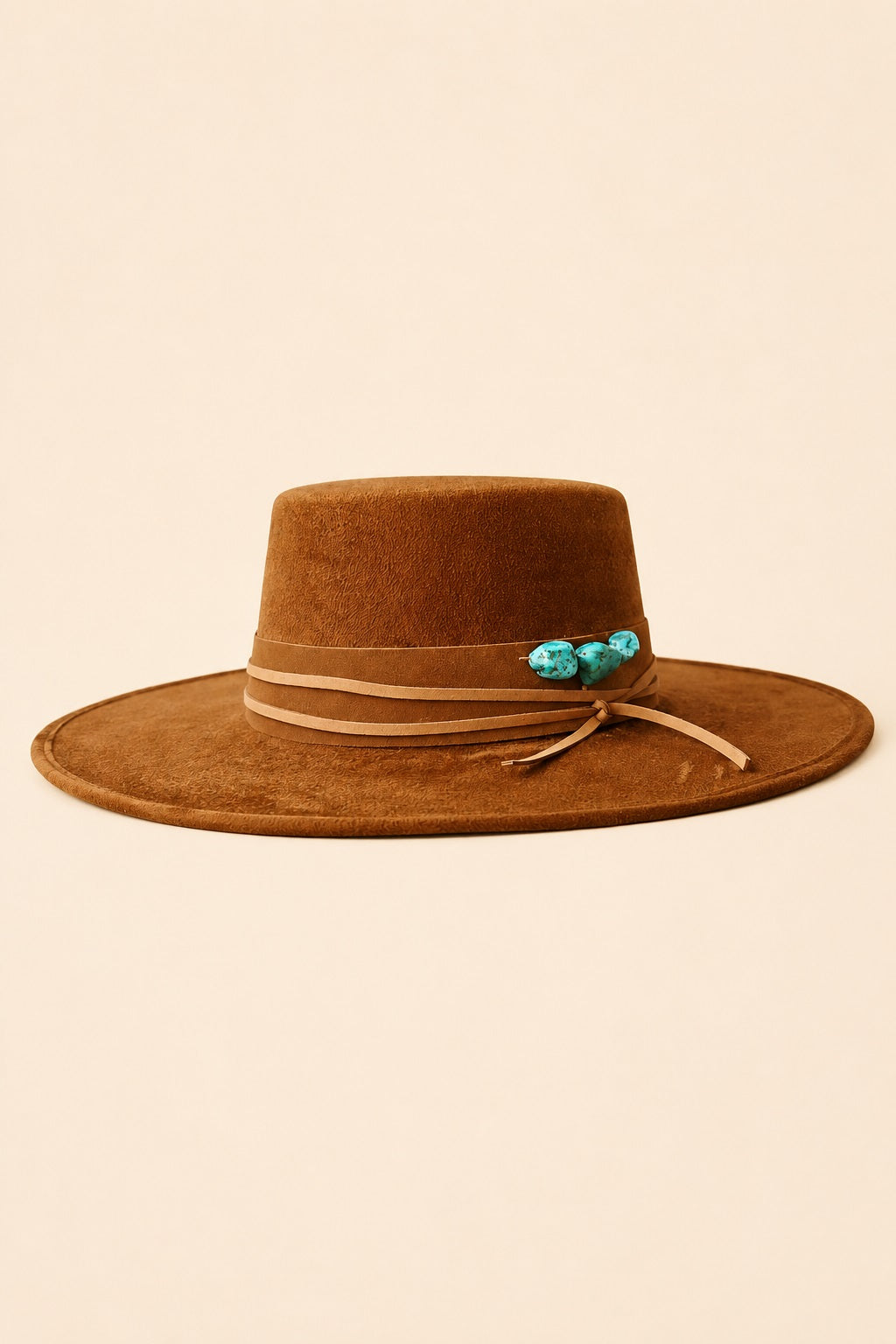 Tasha Boater Crown Hat- Tobacco