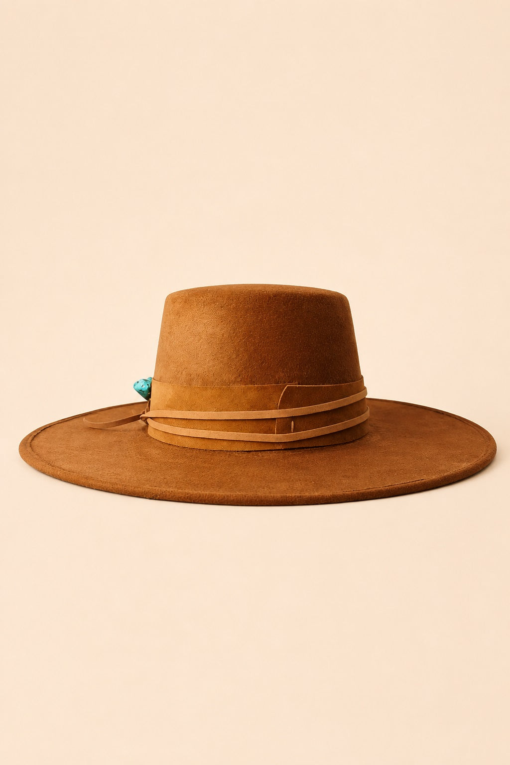 Tasha Boater Crown Hat- Tobacco