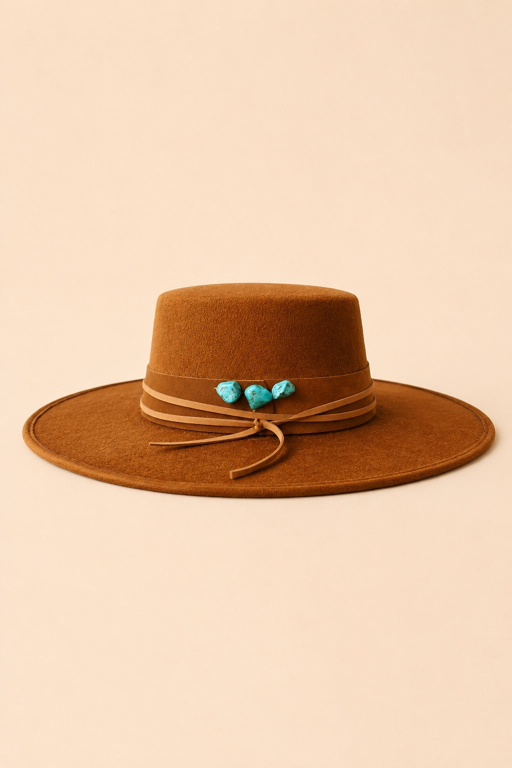 Tasha Boater Crown Hat- Tobacco
