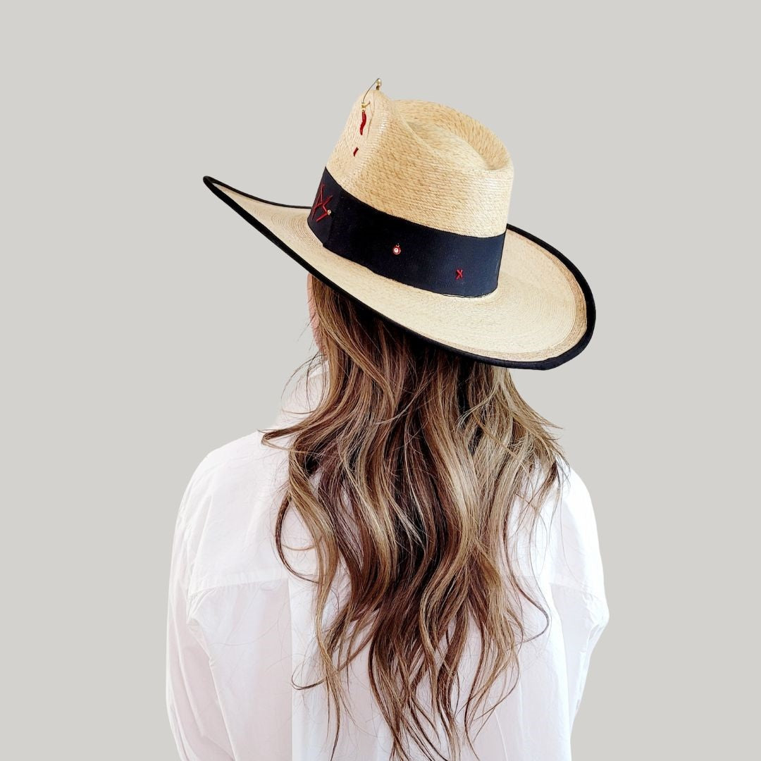Titania Straw Western Crown Hat