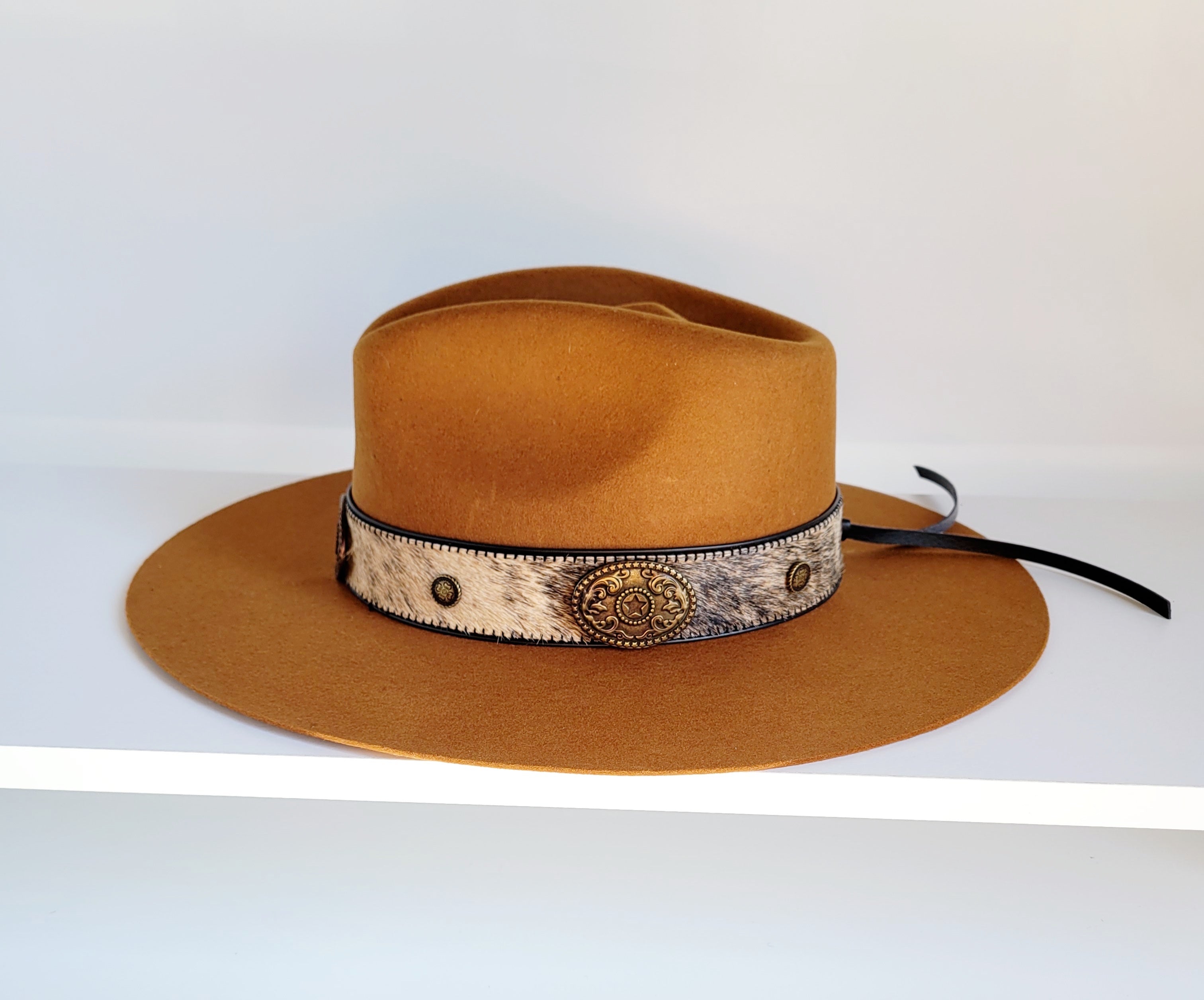 Fur Leather Hat Band
