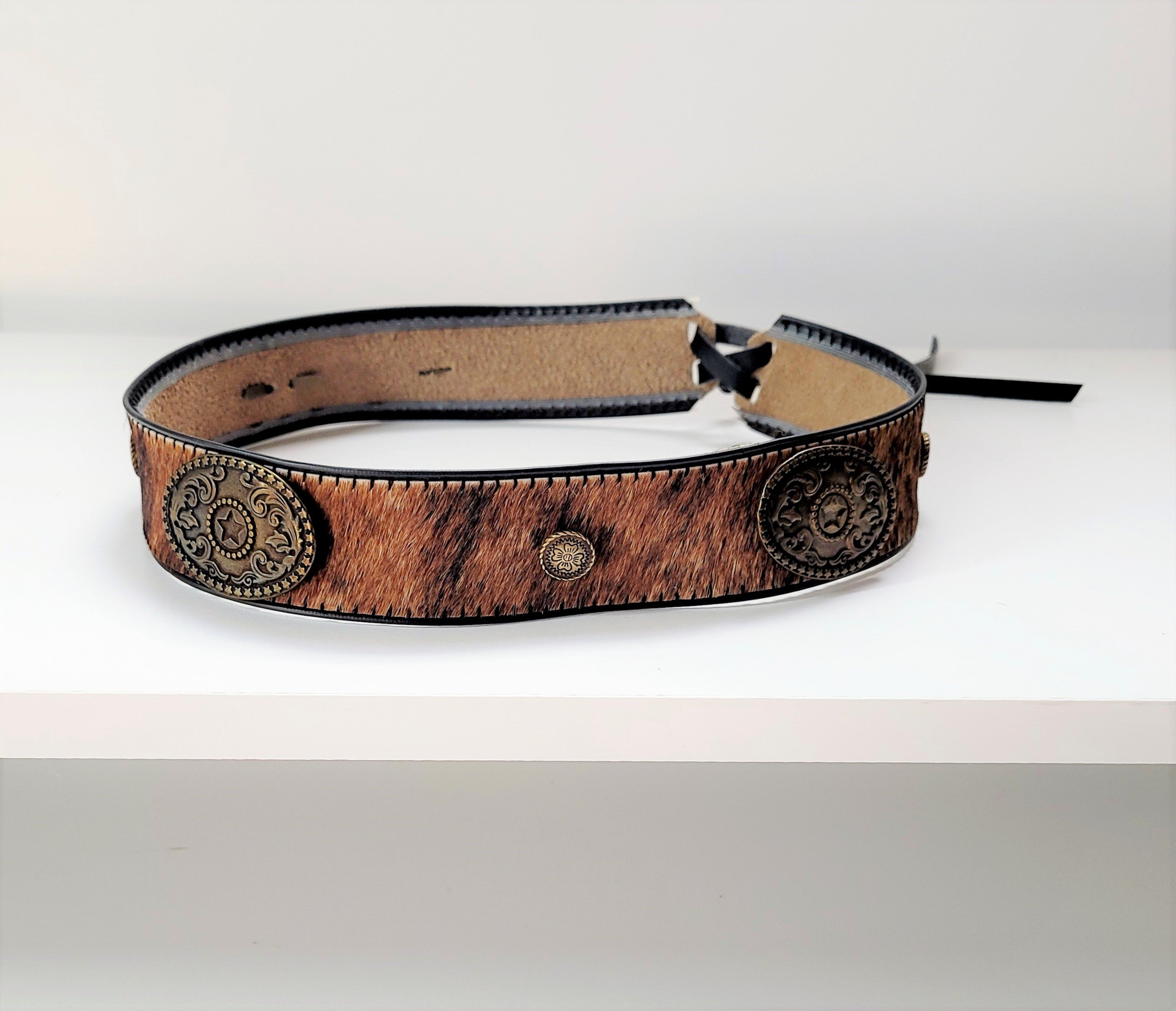 Fur Leather Hat Band