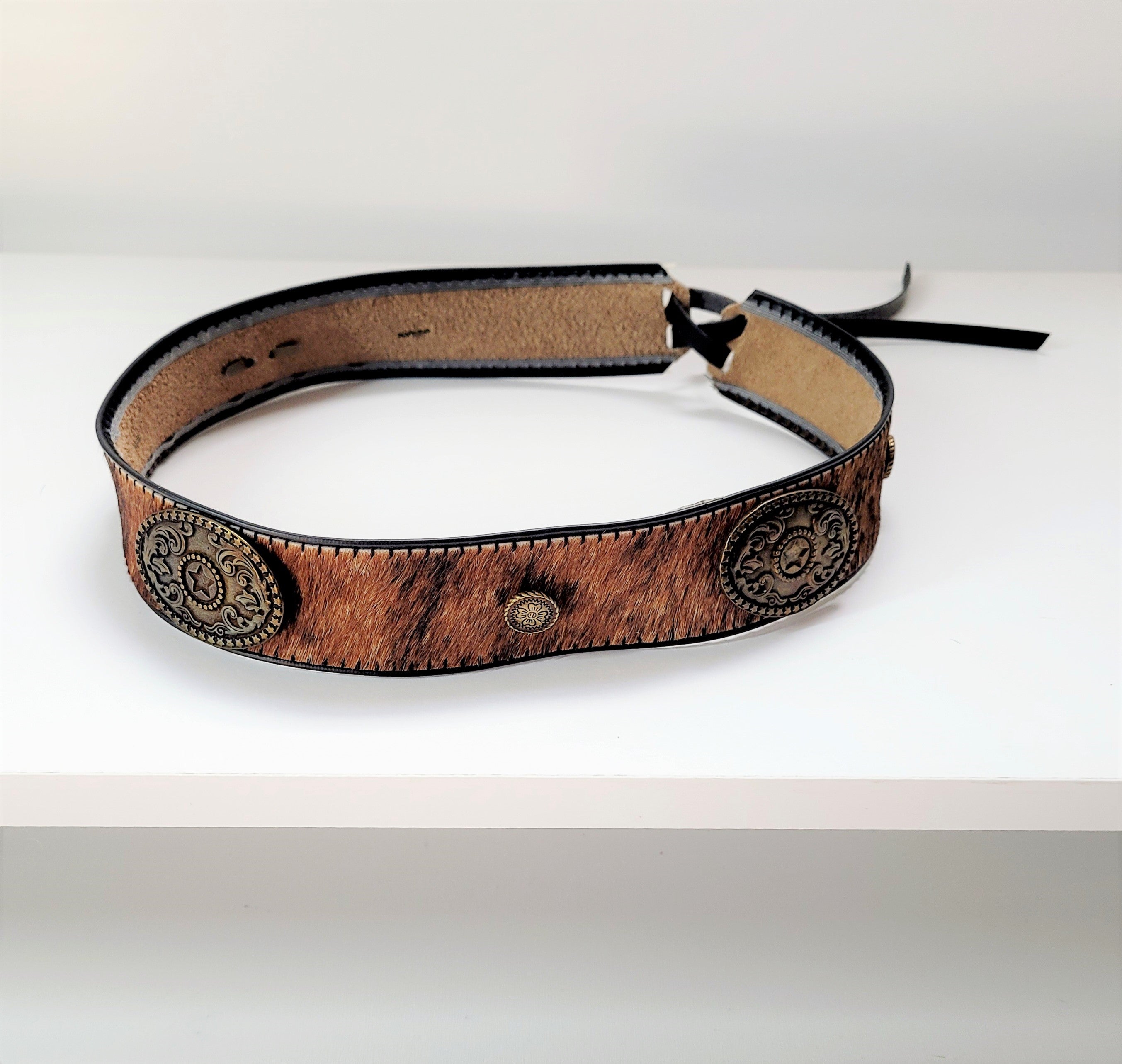 Fur Leather Hat Band