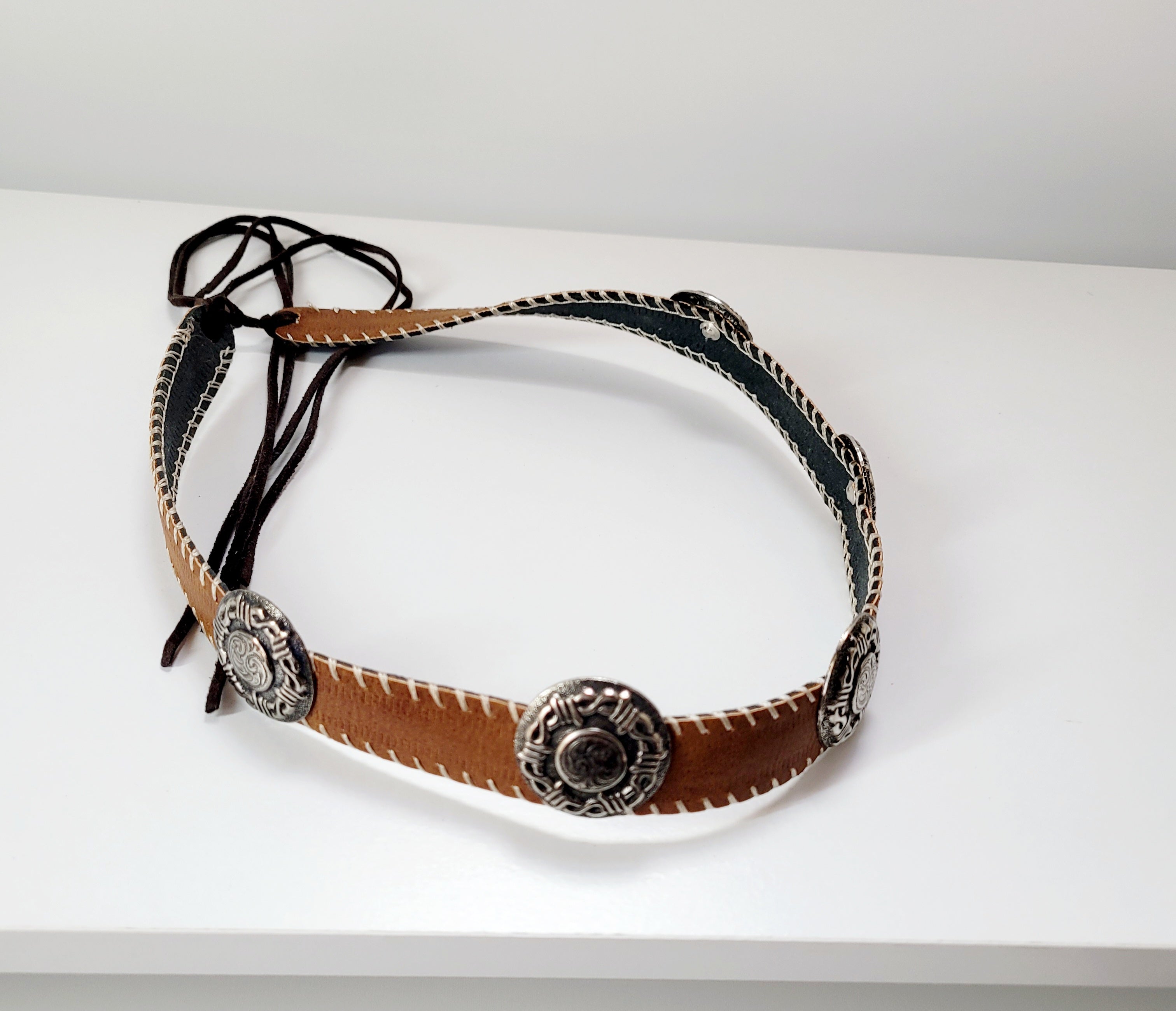 Cowboy Vegan Leather Hat Band