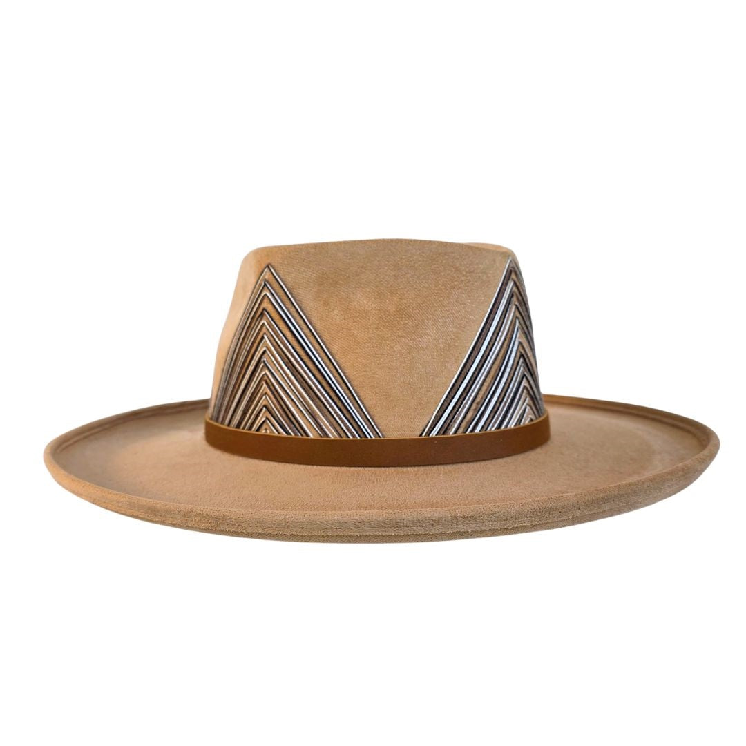 Ariela Diamond Crown Hat - Camel