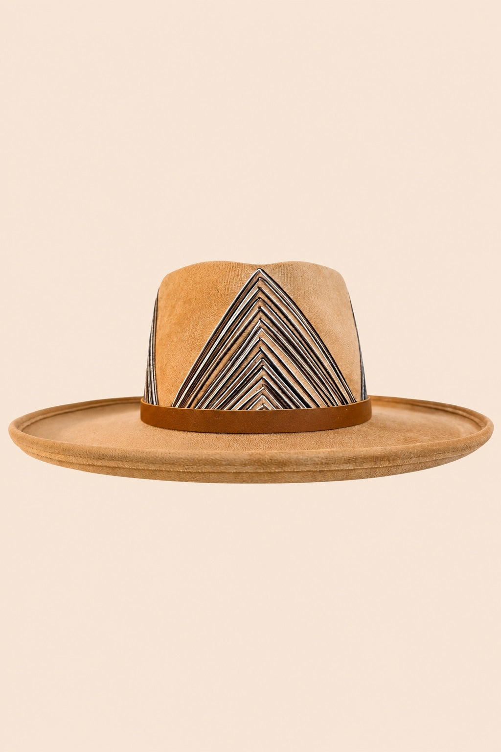 Ariela Diamond Crown Hat - Camel