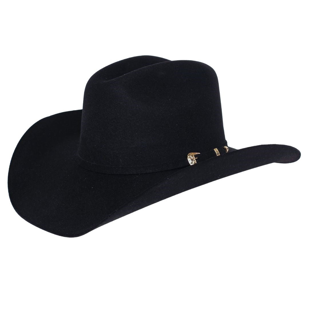 Ashton Western Cowboy Crown Hat - Black