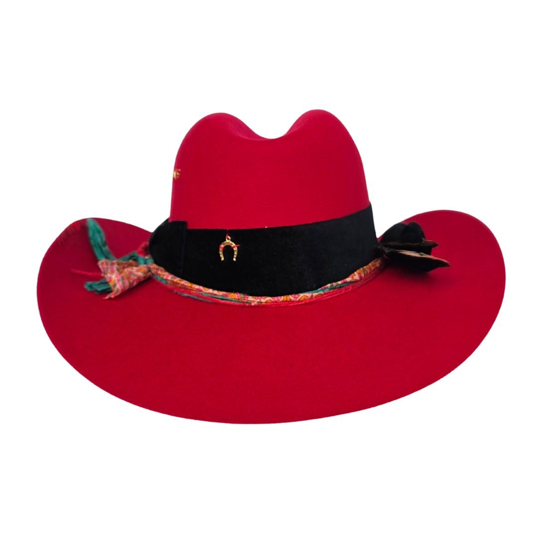 Bonnie Cowboy Crown Hat - Red