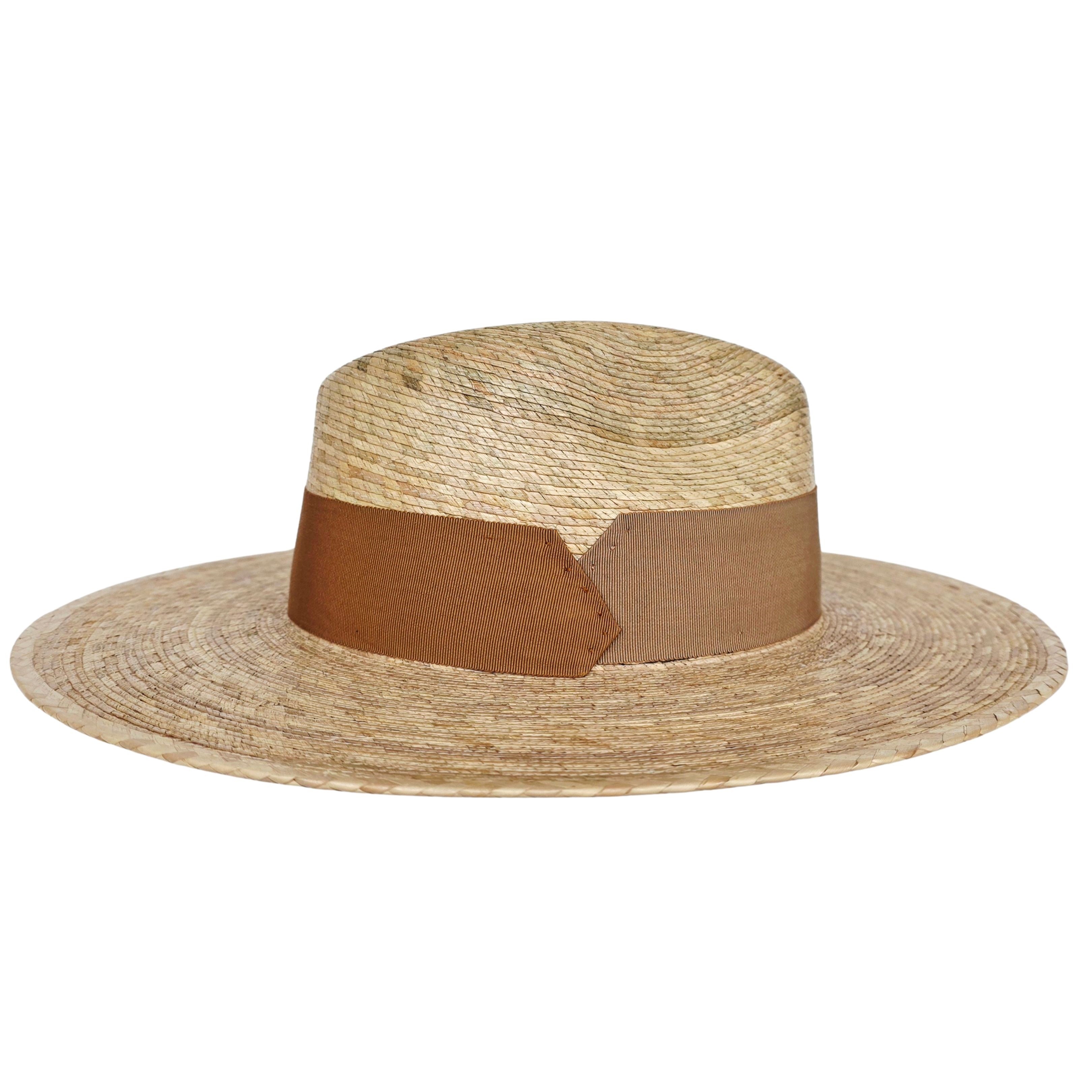 Cacia Straw Explorer Crown Hat